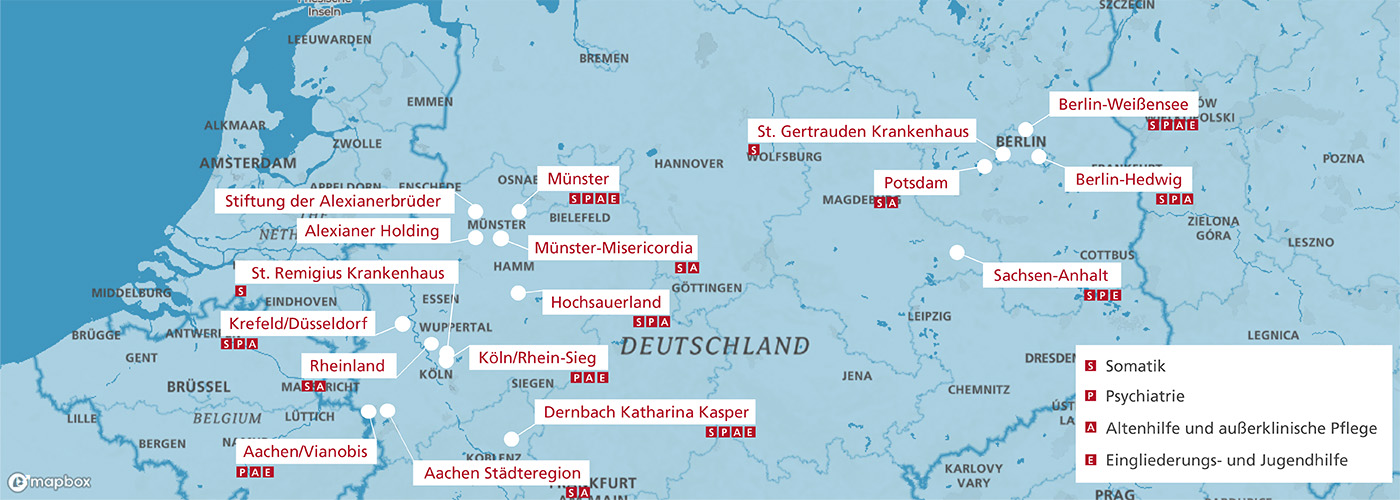 Karte Alexianer Gruppe